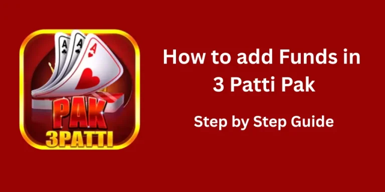 How to Add Money in 3 Patti Pak